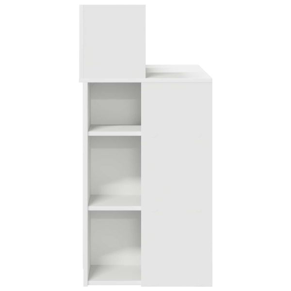 Бюро с рафт Бяло 90 x 48 x 101,5 см Инженерно дърво