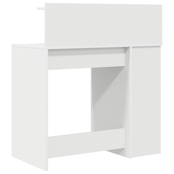 Бюро с рафт Бяло 90 x 48 x 101,5 см Инженерно дърво