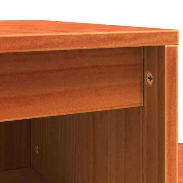 Нощен шкаф 2 pcs Кафяво с восъчно покритие 60 x 34 x 51 см