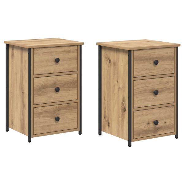 Нощен шкаф с чекмедже 2 pcs Кафяво 40 x 36 x 60 см