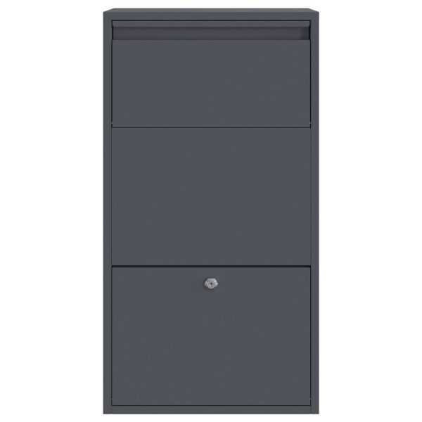 Пощенска кутия за пратки Антрацит 44 x 22 x 82 см Стомана