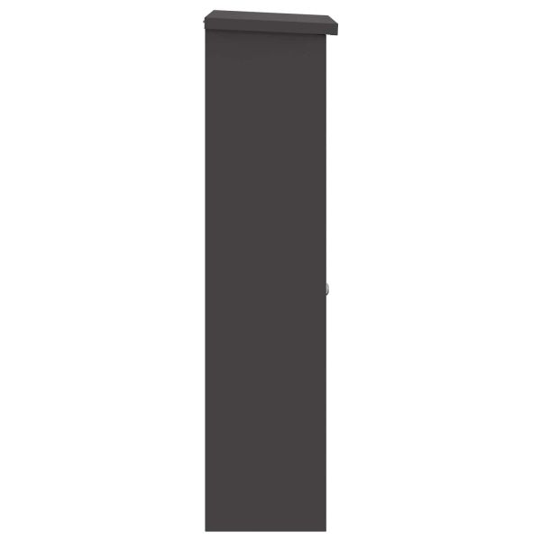 Пощенска кутия за пратки Черно 44,5 x 29 x 110,5 см Стомана