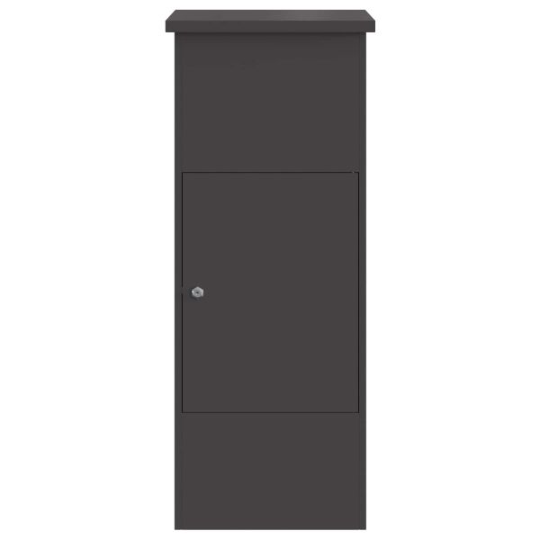 Пощенска кутия за пратки Черно 44,5 x 29 x 110,5 см Стомана