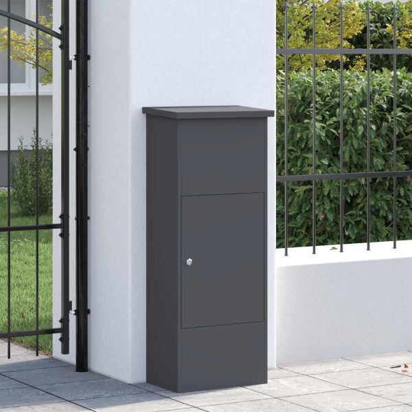 Пощенска кутия за пратки Антрацит 44,5 x 29 x 110,5 см Стомана