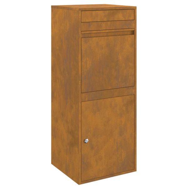 Пощенска кутия за пратки с врата Ръждясало 41 x 38 x 103 см