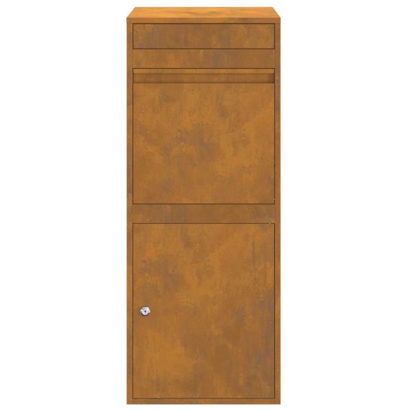 Пощенска кутия за пратки с врата Ръждясало 41 x 38 x 103 см