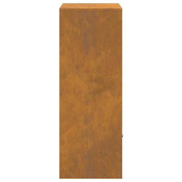 Пощенска кутия за пратки с врата Ръждясало 41 x 38 x 103 см