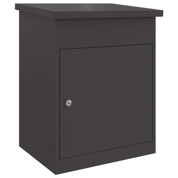 Пощенска кутия за пратки Черно 47.5 x 38 x 59 см Стомана