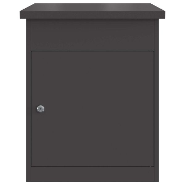Пощенска кутия за пратки Черно 47.5 x 38 x 59 см Стомана