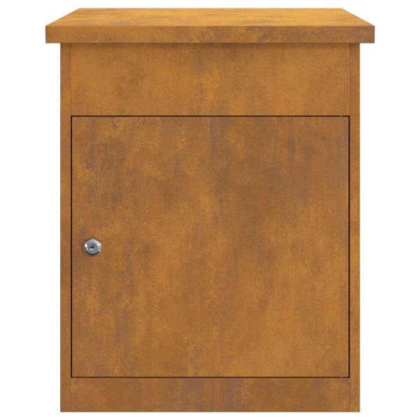 Пощенска кутия за пратки с врата Ръждясало 47.5 x 38 x 59 см