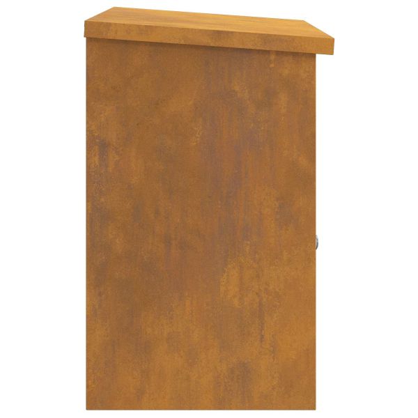 Пощенска кутия за пратки с врата Ръждясало 47.5 x 38 x 59 см