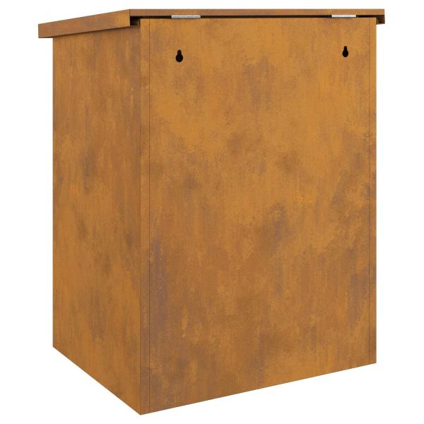 Пощенска кутия за пратки с врата Ръждясало 47.5 x 38 x 59 см