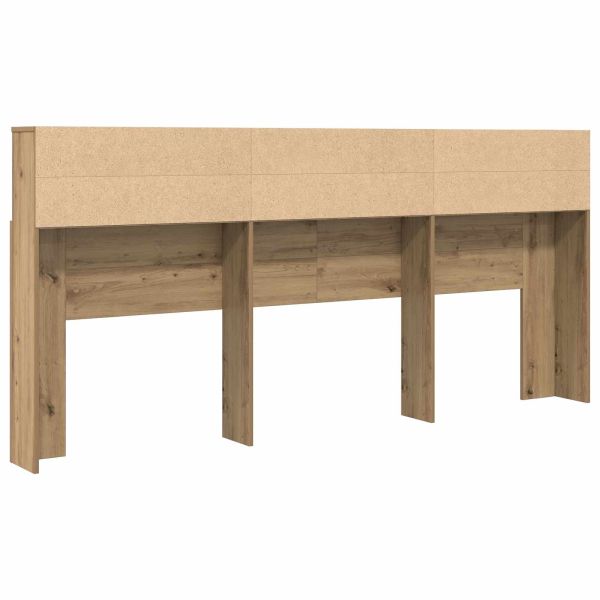 Табла за легло с рафт Дъб 220 x 19 x 101,5 см Инженерно дърво