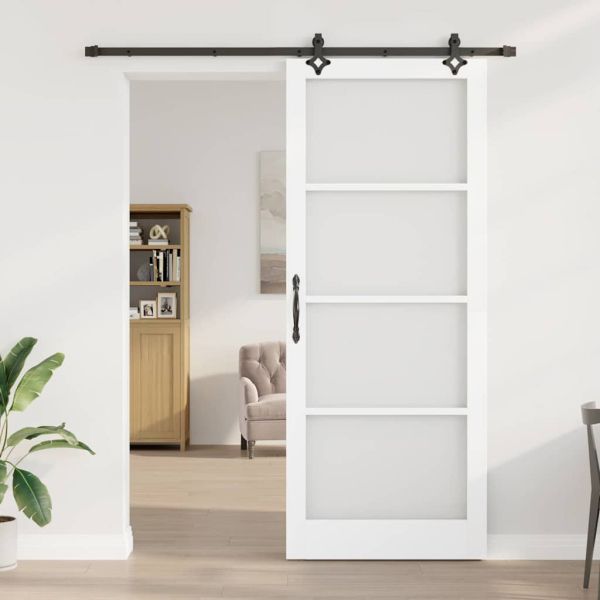Преплъзваща се врата ORKDAL Бял и черен 93 x 232 см