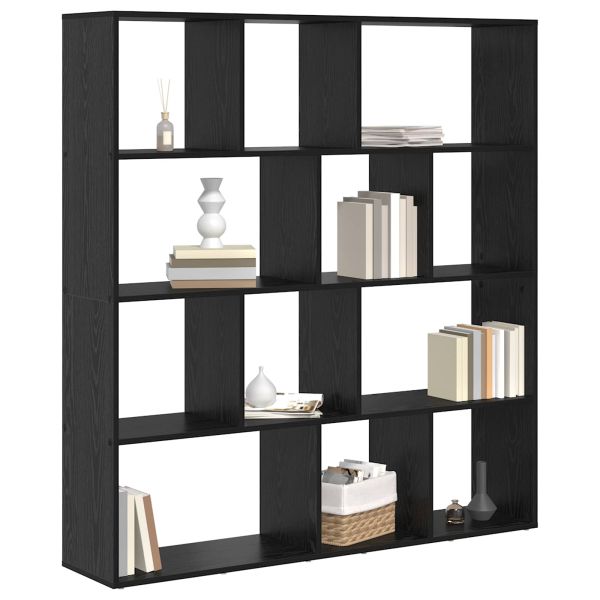 Шкаф за книги Черния дъб 132 x 29 x 141,5 см Инженерно дърво