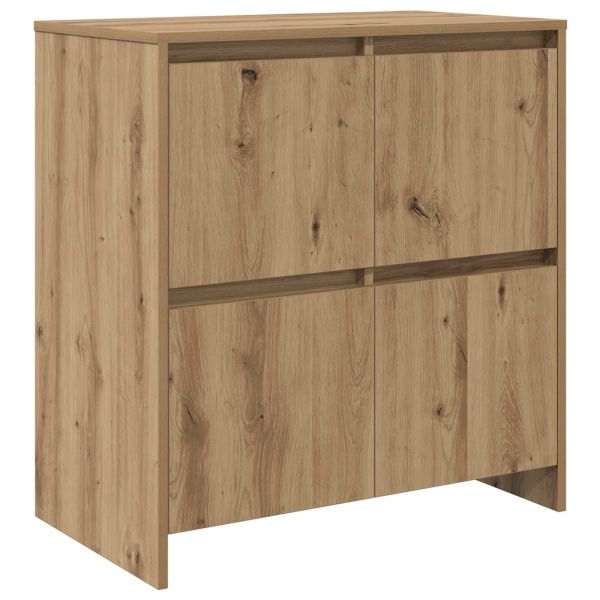 Служебен шкаф 3 pcs Дъб 70 x 41 x 75 см Инженерно дърво