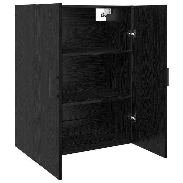Стенно шкафче 2 pcs Черния дъб 69,5 x 34 x 90 см