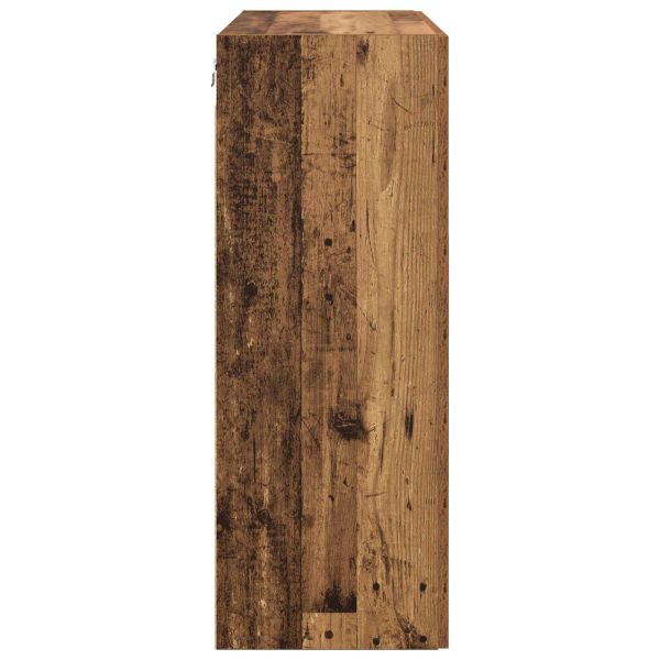 Стенно шкафче 2 pcs Старо дърво 69,5 x 34 x 90 см