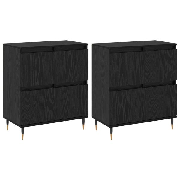Шкаф за съхранение 2 pcs Черния дъб 60 x 35 x 70 cm