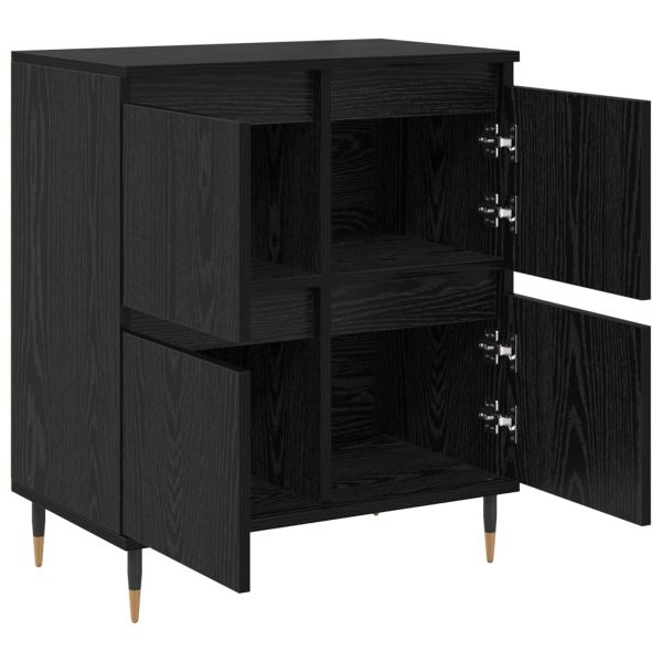 Шкаф за съхранение 2 pcs Черния дъб 60 x 35 x 70 cm