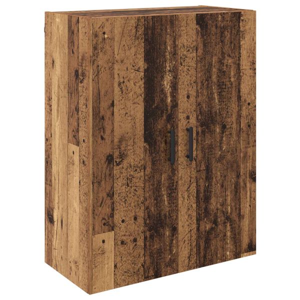 Стенно шкафче 2 pcs Старо дърво 69,5 x 34 x 90 см