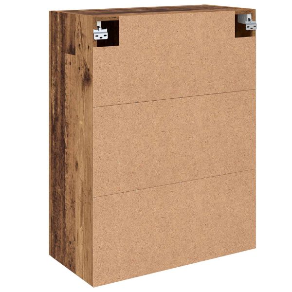 Стенно шкафче 2 pcs Старо дърво 69,5 x 34 x 90 см