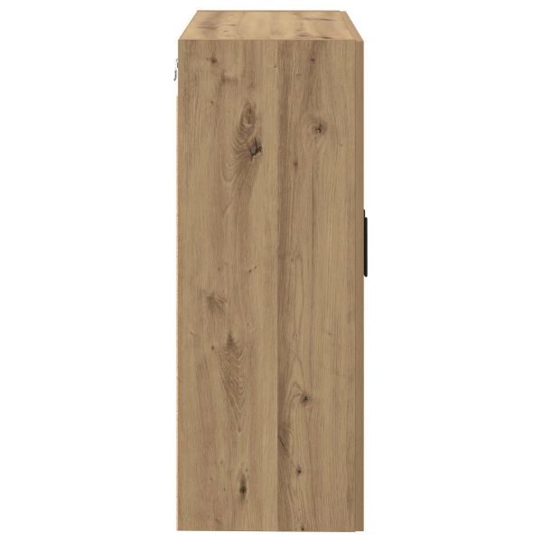 Стенно шкафче 2 pcs Дъб 69,5 x 34 x 90 см Инженерно дърво