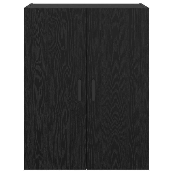 Стенно шкафче 2 pcs Черния дъб 69,5 x 34 x 90 см
