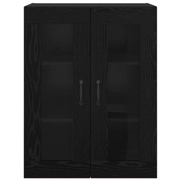 Стенни шкафове 2 pcs Черен дъб 69,5 x 34 x 90 см