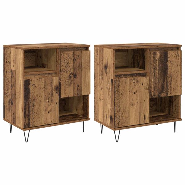 Служебен шкаф 2 pcs Старо дърво 60 x 35 x 70 cm