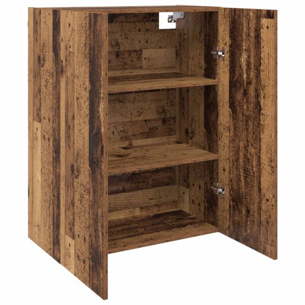 Стенно шкафче 2 pcs Старо дърво 69,5 x 34 x 90 см