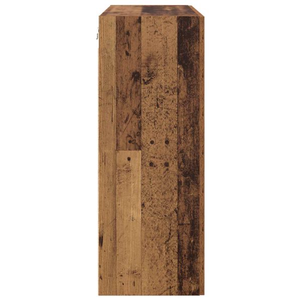 Стенно шкафче 2 pcs Старо дърво 69,5 x 34 x 90 см