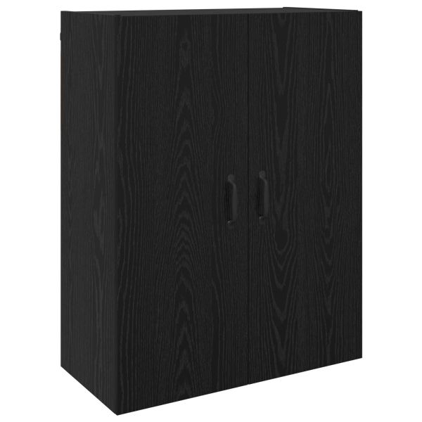 Стенно шкафче 2 pcs Черния дъб 69,5 x 34 x 90 см