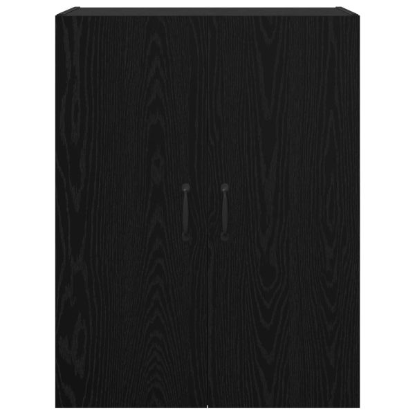 Стенно шкафче 2 pcs Черния дъб 69,5 x 34 x 90 см