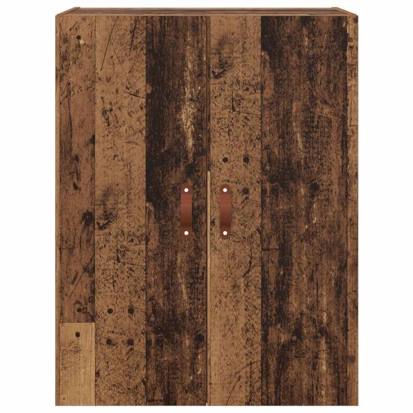 Стенно шкафче 2 pcs Старо дърво 69,5 x 34 x 90 см