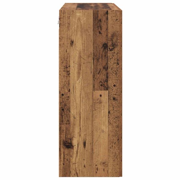 Стенно шкафче 2 pcs Старо дърво 69,5 x 34 x 90 см
