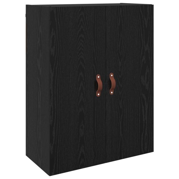 Стенно шкафче 2 pcs Черния дъб 69,5 x 34 x 90 см