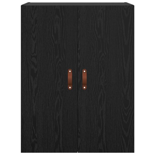 Стенно шкафче 2 pcs Черния дъб 69,5 x 34 x 90 см