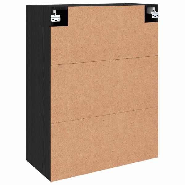 Стенно шкафче 2 pcs Черния дъб 69,5 x 34 x 90 см