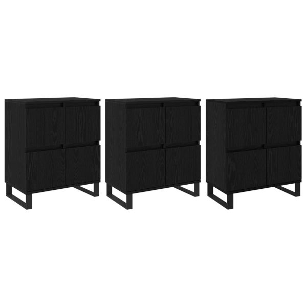 Служебен шкаф 3 pcs Черния дъб 60 x 35 x 70 cm