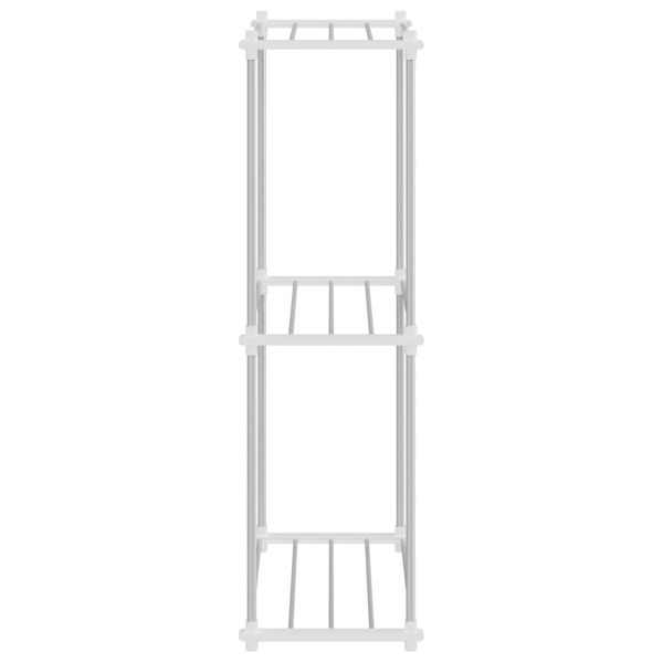 Тубуларен рафт със съхранение Бяло 42,5 x 27 x 91,5 см Алуминий