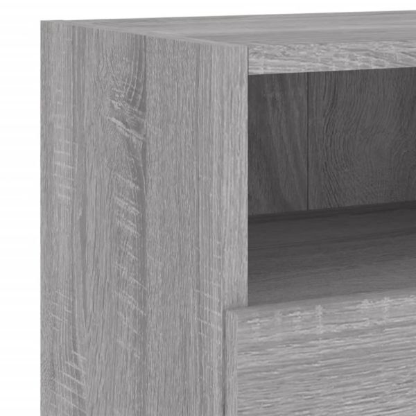 Стенни ТВ шкафове 2 бр сив сонома 60x30x30 см инженерно дърво