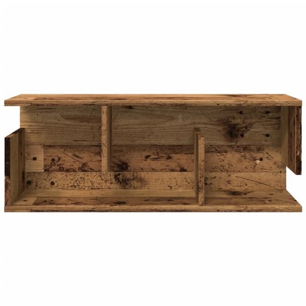 Стенен шкаф, 80x20x30 см, старо дърво, инженерно дърво