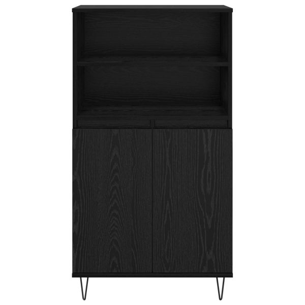 Висок шкаф Черно 60 x 36 x 110 см Инженерно дърво