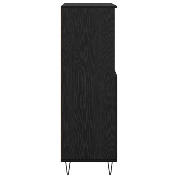 Висок шкаф Черно 60 x 36 x 110 см Инженерно дърво