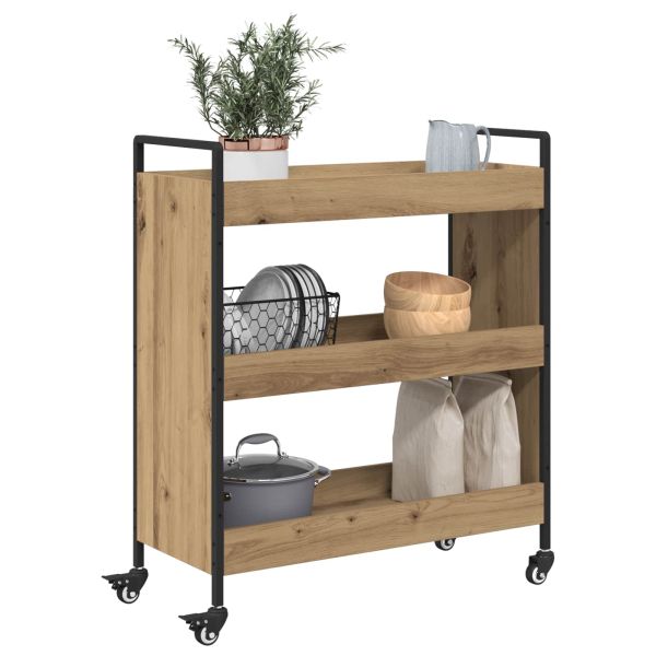 Кухненска количка Дъб 70 x 30 x 82 см Инженерно дърво