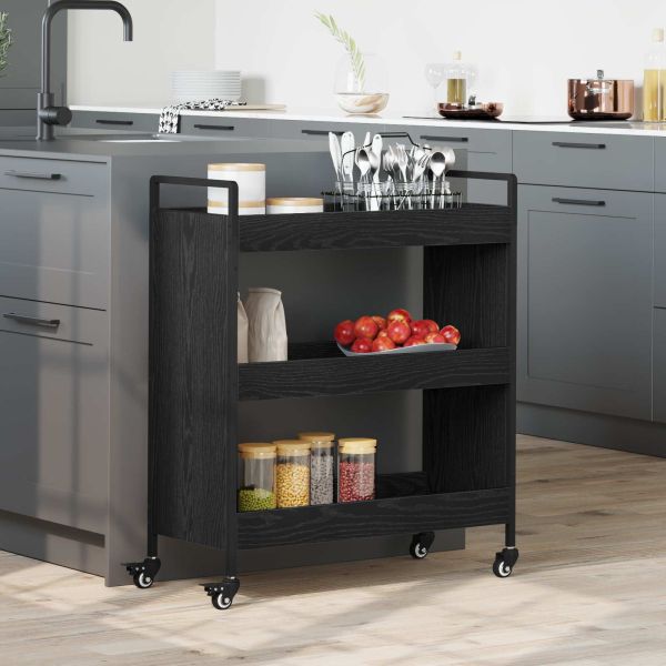 Кухненска количка Черния дъб 70 x 30 x 82 см Инженерно дърво