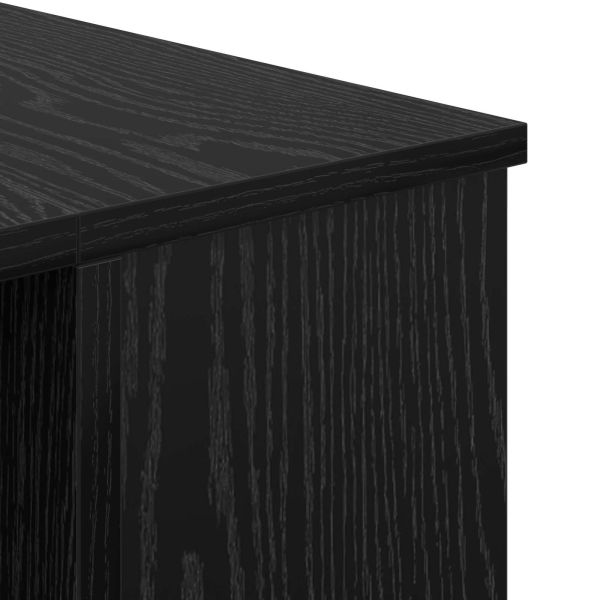 Бюро с рафт Черен дъб 140 x 50 x 75 см Инженерно дърво