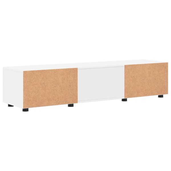 Дървен шкаф с чекмедже Бяло 150 x 39 x 30 см Инженерно дърво
