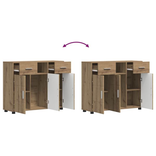 Дървен шкаф с чекмедже Дъб 88,5 x 30,5 x 73 см Инженерно дърво